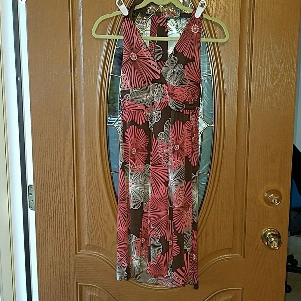 Speechless brown Orange tank dress Sz M